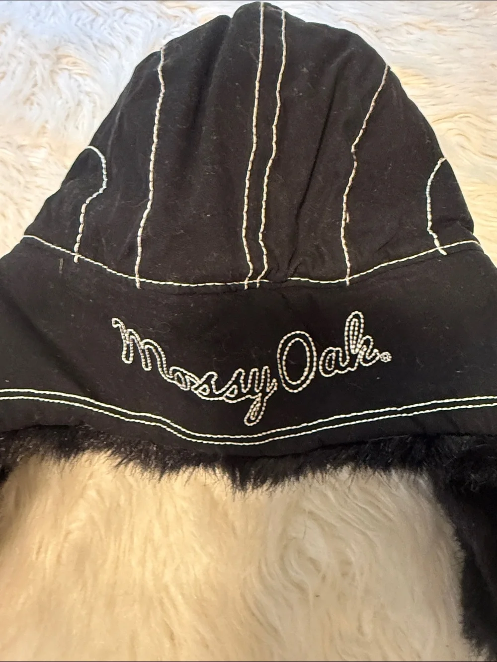 Signatures Black and Pink Faux-Fur Trapper Hat